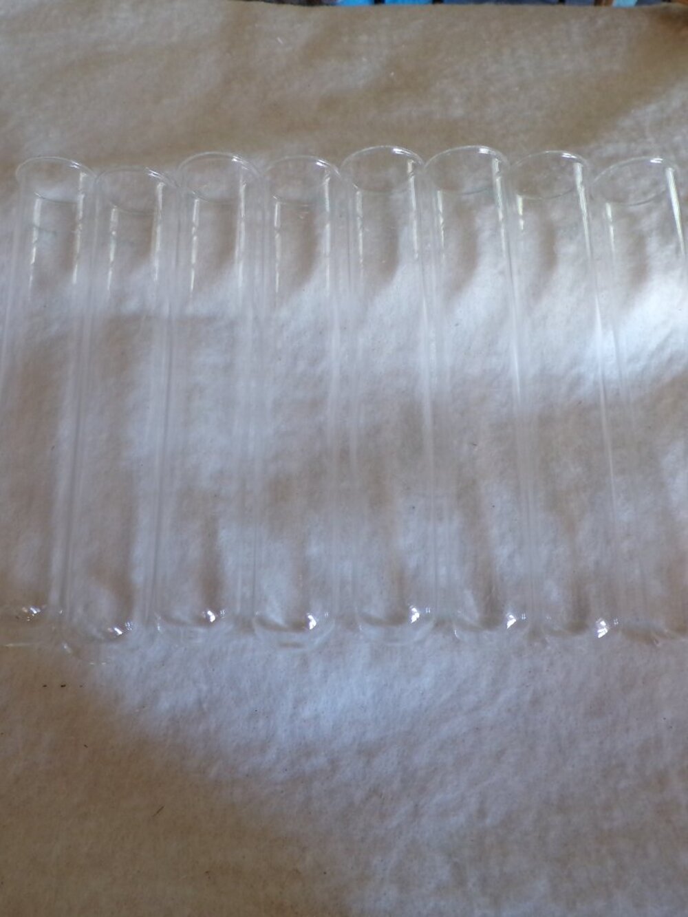 New 8 Pyrex Glass Test Tubes